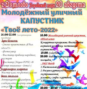 Подробнее о статье Молодёжный уличный капустник «Твоё лето»